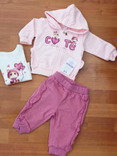 Cargar imagen en el visor de la galería, Chandal "c❤️te" 3 piezas 3 a 18 meses , 2 colores