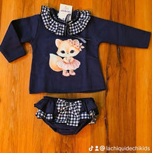Cargar imagen en el visor de la galería, Conjunto "zorrito" azul 12 a 36 mes | Invierno