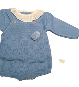 Conjunto lana 3 piezas "1807" de 0 a 6 meses color azafata | Canastilla