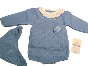 Conjunto lana 3 piezas "1807" de 0 a 6 meses color azafata | Canastilla