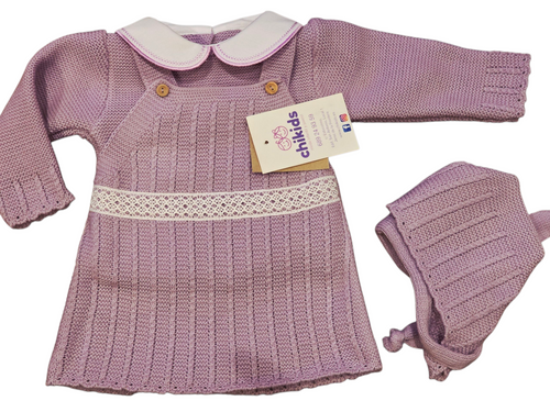 Conjunto vestido lana 3 piezas 