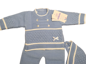 Conjunto lana 3 piezas "1028" de 0 a 3 meses color azafata | Canastilla
