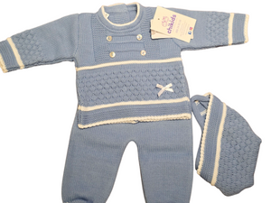 Conjunto lana 3 piezas "1028" de 0 a 3 meses color azafata | Canastilla