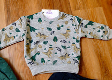 Cargar imagen en el visor de la galería, Conjunto 3 piezas "Dino car" chaleco verde 12 a 36 meses | Invierno