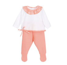 Cargar imagen en el visor de la galería, Conjunto polaina "Sikar" 0 a 6 mes coral | Calamaro