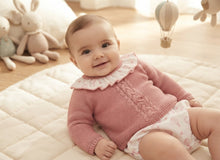 Cargar imagen en el visor de la galería, Conjunto lana color rosa nude 3 a 12 meses | Canastilla