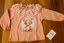 Cargar imagen en el visor de la galería, Conjunto "osito rosa vichy" 12 a 36 meses | invierno