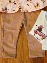 Cargar imagen en el visor de la galería, Chandal 3 piezas "Balita" 12 a 36 meses Rosa/camel | Invierno