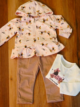 Cargar imagen en el visor de la galería, Chandal 3 piezas "Balita" 12 a 36 meses Rosa/camel | Invierno