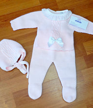 Cargar imagen en el visor de la galería, Conjunto lana 3 piezas rosa 0- 6 meses 1062 | Canastilla