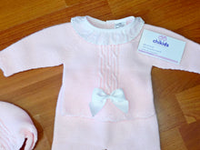 Cargar imagen en el visor de la galería, Conjunto lana 3 piezas rosa 0- 6 meses 1062 | Canastilla