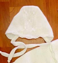 Cargar imagen en el visor de la galería, Conjunto lana 3 piezas blanco 0- 6 meses 1062 | Canastilla