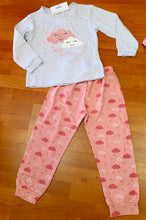 Cargar imagen en el visor de la galería, Pijama 4 a 14 años rosa/gris Nubes | Invierno