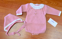 Cargar imagen en el visor de la galería, Conjunto lana 3 piezas rosa empolvado 0 a 6 mes Ref 1960 | Canastilla