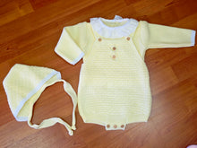 Cargar imagen en el visor de la galería, Conjunto lana 3 piezas amarillo 0 a 6 mes Ref 1960 | Canastilla