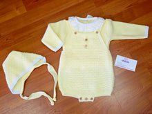 Cargar imagen en el visor de la galería, Conjunto lana 3 piezas amarillo 0 a 6 mes Ref 1960 | Canastilla