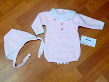 Cargar imagen en el visor de la galería, Conjunto lana 3 piezas rosa bebe 0 a 6 mes Ref 1960 | Canastilla