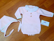 Cargar imagen en el visor de la galería, Conjunto lana 3 piezas rosa bebe 0 a 6 mes Ref 1960 | Canastilla
