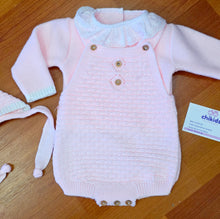Cargar imagen en el visor de la galería, Conjunto lana 3 piezas rosa bebe 0 a 6 mes Ref 1960 | Canastilla