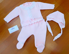 Cargar imagen en el visor de la galería, Conjunto lana rosa 0 /3 meses 1944 | Canastilla