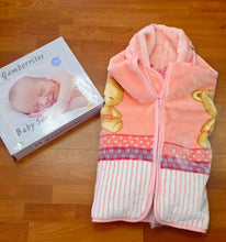 Cargar imagen en el visor de la galería, Baby sac / Saco dormir clasico que se transforma en manta "ositos" rosa | Canastilla