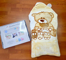 Cargar imagen en el visor de la galería, Baby sac / Saco dormir clasico que se transforma en manta "oso" marfil | Canastilla