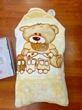 Cargar imagen en el visor de la galería, Baby sac / Saco dormir clasico que se transforma en manta "oso" marfil | Canastilla