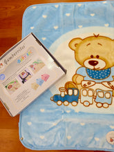 Cargar imagen en el visor de la galería, Baby sac / Saco dormir clasico que se transforma en manta "oso" azul ref 1132 | Canastilla