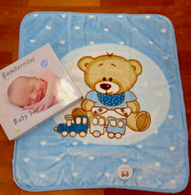 Cargar imagen en el visor de la galería, Baby sac / Saco dormir clasico que se transforma en manta "oso" azul ref 1132 | Canastilla