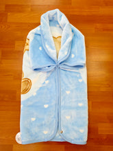 Cargar imagen en el visor de la galería, Baby sac / Saco dormir clasico que se transforma en manta "oso" azul ref 1132 | Canastilla