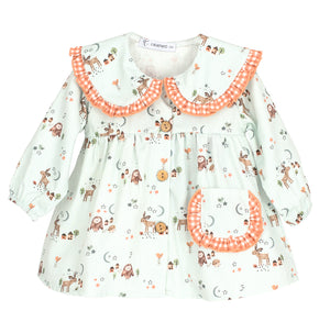 Vestido "Simún" verde 3 a 6 años | Calamaro