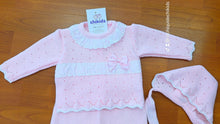 Cargar imagen en el visor de la galería, Conjunto lana 3 piezas rosa bebe 0 a 6 meses | Canastilla