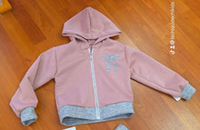 Cargar imagen en el visor de la galería, Conjunto chaqueta "lazo" rosa/gris 2 a 12 años | Invierno