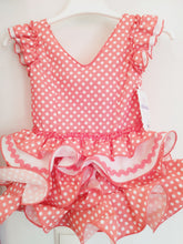 Cargar imagen en el visor de la galería, Vestido Flamenca &quot; Lolita&quot; coral de 0/6 años