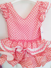 Cargar imagen en el visor de la galería, Vestido Flamenca &quot; Lolita&quot; coral de 0/6 años