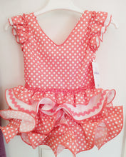 Cargar imagen en el visor de la galería, Vestido Flamenca &quot; Lolita&quot; coral de 0/6 años