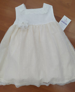 Vestido  "Estela" marfil 2 a 10 años