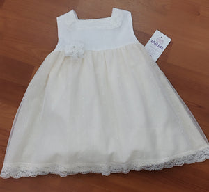 Vestido  "Estela" marfil 2 a 10 años