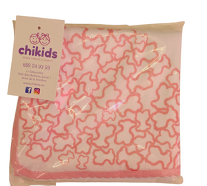 Gasa "touss" 100x100 algodón rosa | Canastilla