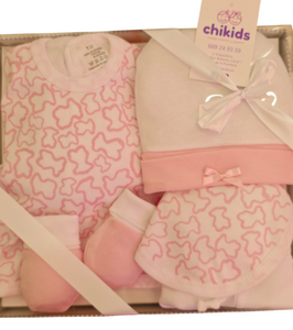 Set prenatal 5 piezas "Touss" rosa | Canastilla