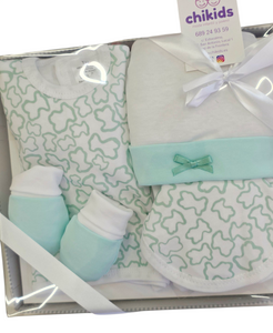 Set prenatal 5 piezas "Touss" verde | Canastilla