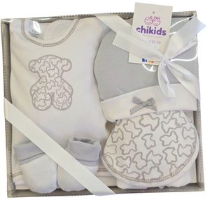 Set prenatal 5 piezas "Touss" gris | Canastilla