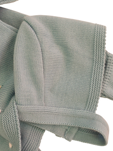 Conjunto lana topos verde 0 a 6 meses | Canastilla