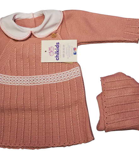 Conjunto vestido lana 3 piezas 