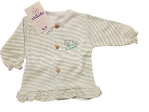 Conjunto 2 piezas "bebe lacito" verde agua 0 a 6 meses  | Canastilla