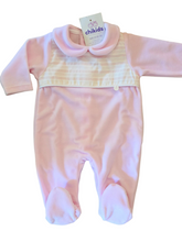 Cargar imagen en el visor de la galería, Pelele &quot;ref 04&quot;Rosa terciopelo | Canastilla