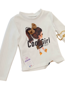Conjunto 3 piezas " Sofia" camel 4 a 14 años