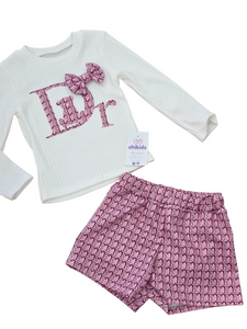 Conjunto "Emma" rosa 4 a 14 años