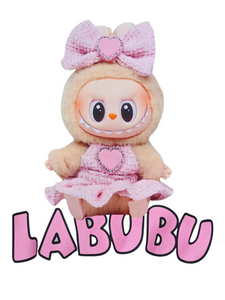 Conjunto "Labubuu" color arena/rosa de 4 a 14 años