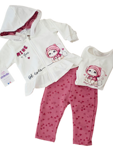 Conjunto legin 3 piezas "Oh lala" en 3 colores